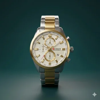 ساعة كورين Curren مكس ابيض