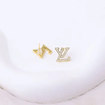 طقم LV فخم زركون ذهبي second