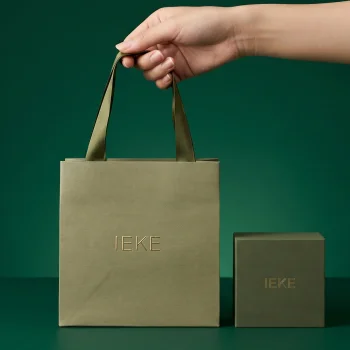 ساعة IEKE ابيض ذهبي دائري second