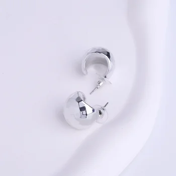 حلق طابة معرج فضي second
