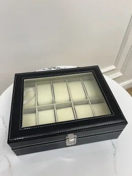 صندوق ساعات 12 خانة مخمل second