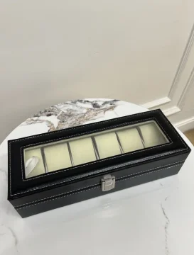 صندوق ساعات 6 خانات مخمل second