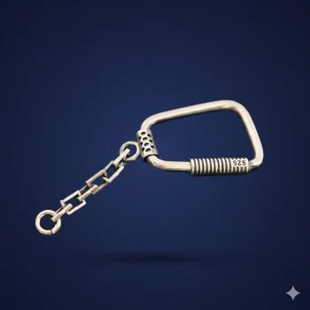 ميداليا فل فضة قفل لف